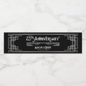 シルバ結婚ー25周年記念アールデコギャツビー ペットボトルラベル (シングルラベル)