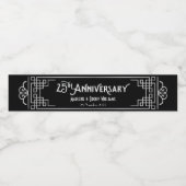 シルバ結婚ー25周年記念アールデコギャツビー ペットボトルラベル (シングルラベル)