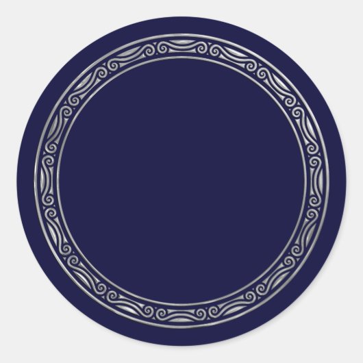 シルバ縁どーのフレーム ラウンドシール (正面)