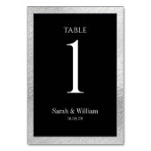 シルバ縁どー・ブラック結婚ズ・テーブル・ナンバー テーブルナンバー (裏面)