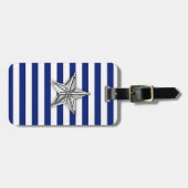 シルバ航海のースターオンブルーストライプズ ラゲッジタグ (正面横)