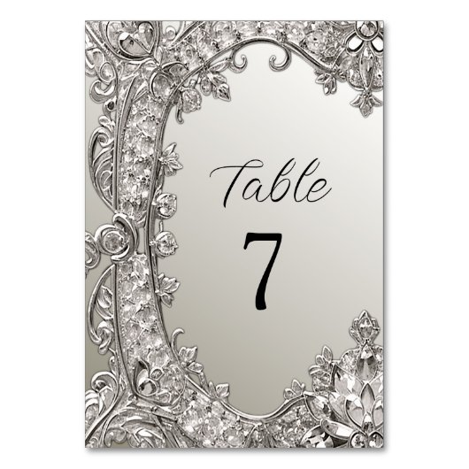 シルバ華美モダンテーブル番号 テーブルナンバー (正面)