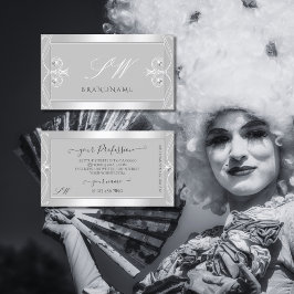 シルバ華美ンドライトグレースパークルジュエリーイニシャル 名刺