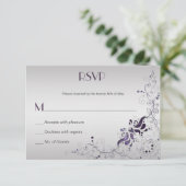 シルバ華美ーRSVP上の紫色の渦巻き 出欠カード (スタンド正面)