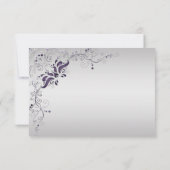 シルバ華美ーRSVP上の紫色の渦巻き 出欠カード (裏面)