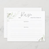 シルバ葉ーブライダルシャワーレシピカード (正面/裏面)