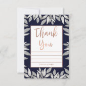 シルバ葉ーボタニカルグラムブルーピンク 招待状 (正面)