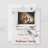 シルバ葉ー・フラットホリデー・フォト・カード シーズンカード (正面)