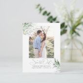 シルバ離れーズGreenery Save the Date Photo 案内ポストカード (スタンド正面)
