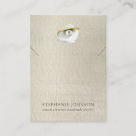 シルビーパールシーシェルネックレスディスプレイカード 名刺