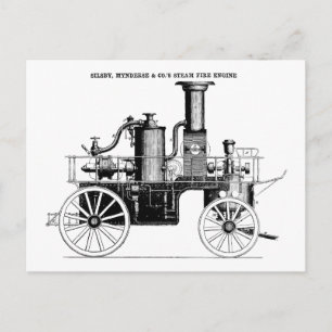 シルビー1858蒸気消防車 ポストカード