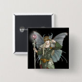 シルフ; Kathrin Polikeit著Elvenのマスターの魔術師、 缶バッジ (正面&裏面)