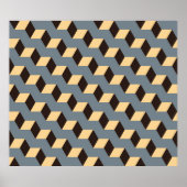 シルブの三段階段を持つ幾何学的シームレスタイル ポスター (正面)