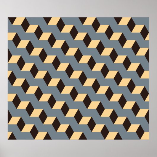 シルブの三段階段を持つ幾何学的シームレスタイル ポスター (正面)