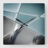 シルブリィ長方形の台形の変更可能な背景 スクエア壁時計 (正面)