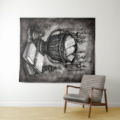 シルブリスティームパンクカルドロンスペルブックスとポーション タペストリー (インサイチュ(横))