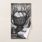 シルブリスティームパンクカルドロンスペルブックスとポーション バスタオルセット (ハンドタオル)