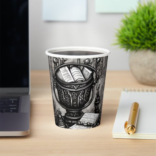 シルブリスティームパンクカルドロンスペルブックスとポーション 紙コップ (インサイチュ)