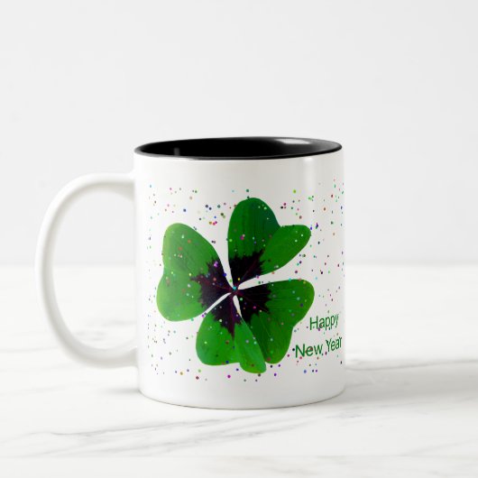 シルベスター元旦の年次財務諸表 ツートーンマグカップ (左)