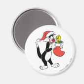 シルベスター™ ストッキングの猫 マグネット (正面/裏面)