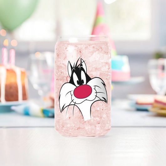 シルベスター™レッドノーズ顔 ガラス缶 (インサイチュ (バースデー))