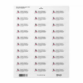 シルベスター™レッドノーズ顔 ラベル (フルシート)