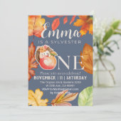 シルベスター 水彩 秋 ハリネズミ 招待状 (スタンド正面)