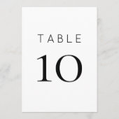 シルベリーセージ結婚グリーンのテーブル番号 招待状 (裏面)