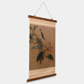 シルベレーの鳥とロケぶら下がったットのテープ 吊り下げ型タペストリー (傾斜あり)