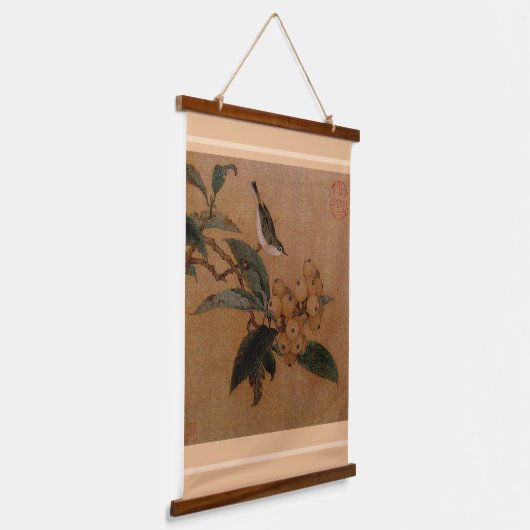 シルベレーの鳥とロケぶら下がったットのテープ 吊り下げ型タペストリー (傾斜あり)