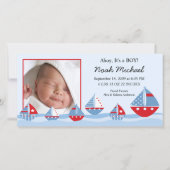 シルボーツ男の赤ちゃん誕生発表 案内状 (正面)