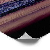 シルボートアットサンセット – ヴェネツィアビーチ, CA ポスター (角)