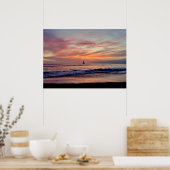 シルボートアットサンセット – ヴェネツィアビーチ, CA ポスター (キッチン)