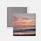 シルボートアットサンセット – ヴェネツィアビーチ, CA マグネット (正面/裏面)