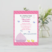 シルボートガール航海のズ誕生日招待状 招待状 (スタンド正面)