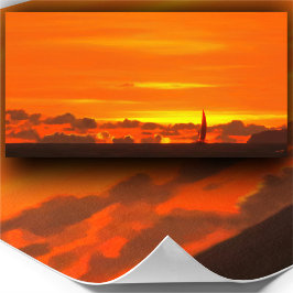 シルボートサンセット1300アートプリント ポスター