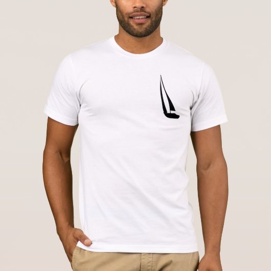 シルボートメンズホワイト Tシャツ (正面)