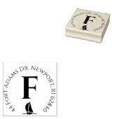 シルボートモノグラム差出人住所 ラバースタンプ (押印)