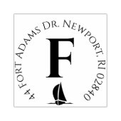 シルボートモノグラム差出人住所 ラバースタンプ (インプリント)