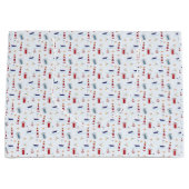 シルボ航海のートいかりシーガルライトハウス海 ラージペーパーバッグ (正面)