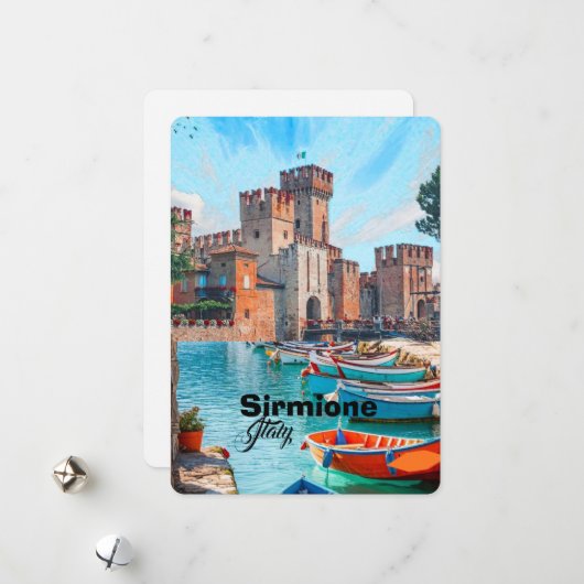 シルミオーネ イタリア 旅行 はがき, シルミオーネ 旅行 詩 シーズンカード (正面/裏面インサイチュ)