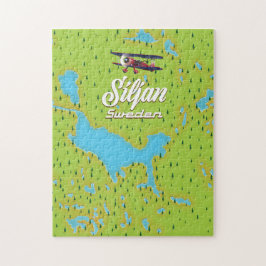 シルヤン湖スウェーデンの地図 ジグソーパズル