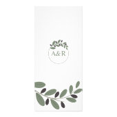 シルライズドオリーブの枝のチャーム地中海のメニューカード ラックカード (裏面)