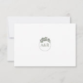 シルライズドオリーブ地中海のブランチ結婚チャーム 出欠カード (裏面)