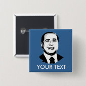 シルヴィオ・ベルルスコーニ 缶バッジ (正面&裏面)