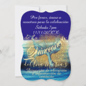 シレナコーラスプラッシュスパークルクインセアニラセレブレオン 招待状 (正面)