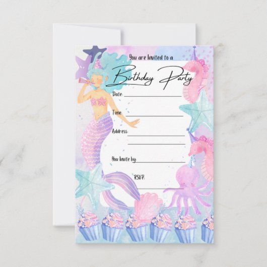 シレナパーティの招待状 招待状 (正面)