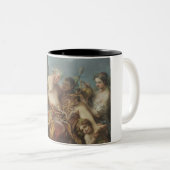 シレヌスの酔っ払い(by Carle van Loo) ツートーンマグカップ (正面右)