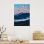 シレンタバーからナノスの美しい日の出の眺め ポスター (キッチン)