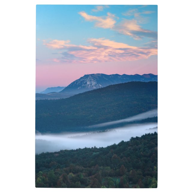 シレンタバーSのナノスの美しい日の出の景色 メタルプリント (正面)